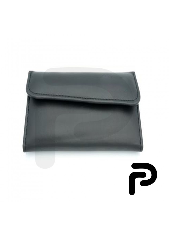 6 pieces eyelash extension tweezers set with leather case